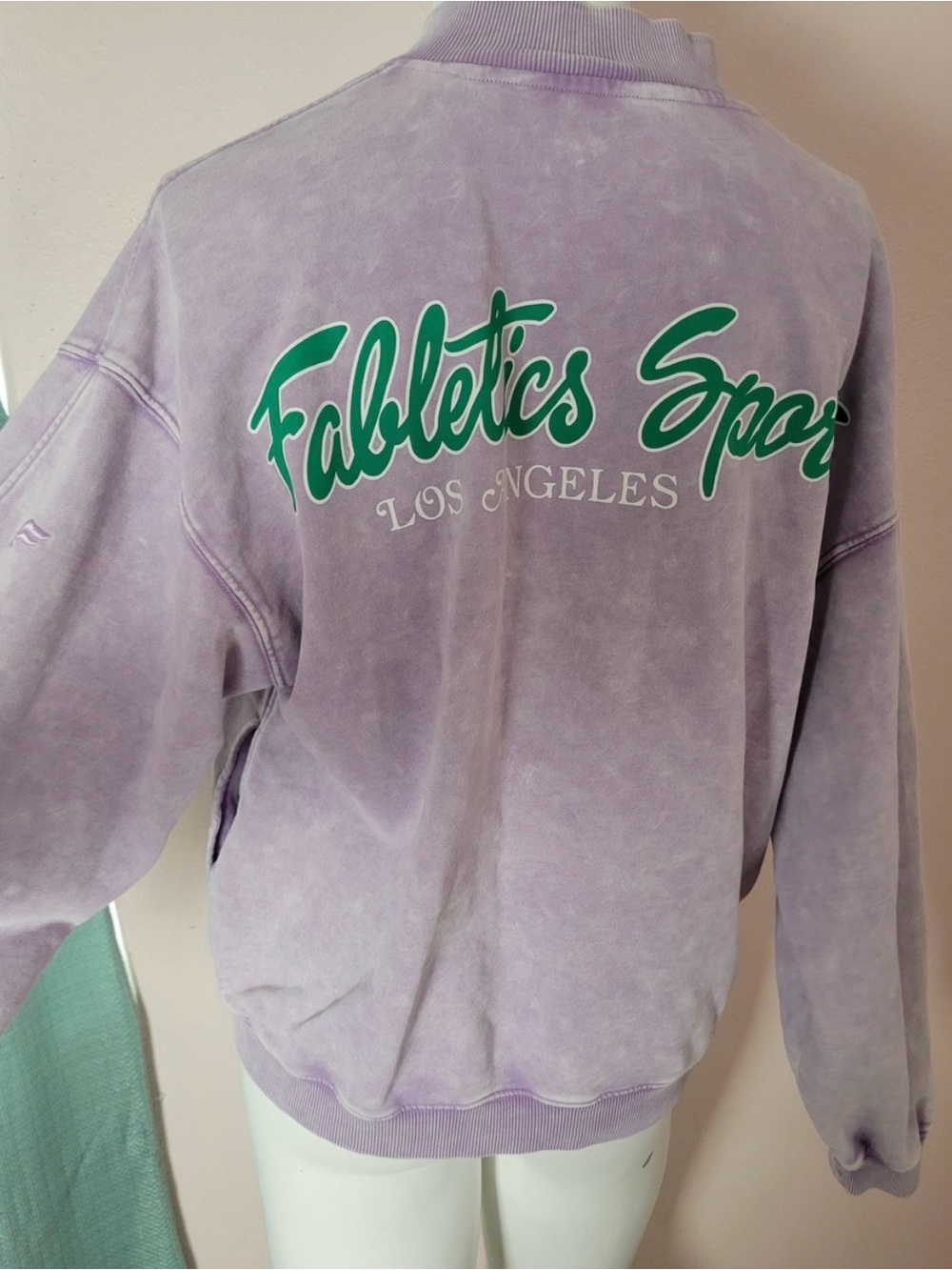 Fabletics Sport Lavender Acid Wash 1/4 Zip California Dreamland Pullover - Picture 9 of 9